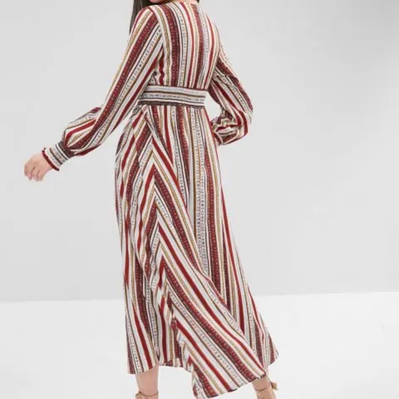 Smocked Striped Maxi Dress (New) - Picture 3 of 8